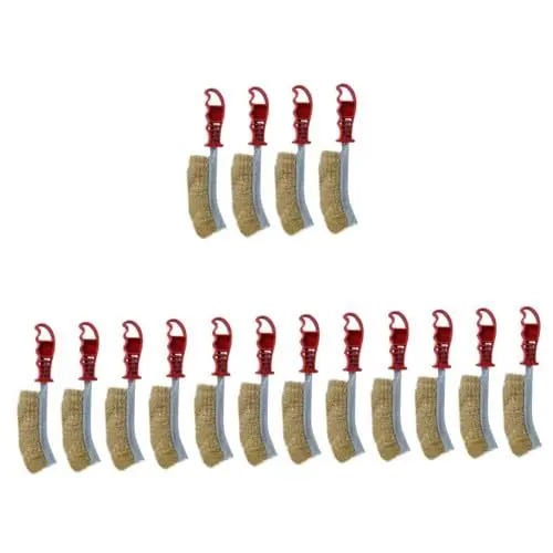 Produktbild: Yardwe 16 Stk Drahtbürste Grillbürste Metall Grillschrubber grill bürste grill pinsel Bratpfanne Reinigungsbürste Grillreiniger für den Außenbereich Praktische Grillbürste Multifunktion