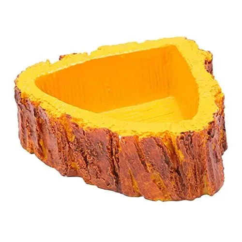 Produktbild: Yardwe 1Stk Futternapf Schildkröten-Wassernapf Futter- und Wassernapf für Reptilien Heimtierbedarf tierfutter pet Supplies Reptilien Schüssel Futterstelle für Reptilien Harz Brown