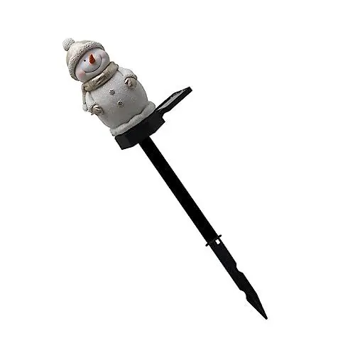 Produktbild: Yardwe 1Stk Solar-Schneemann-Lampe solarbetriebene Flutlichter garten schneemann licht LED- hoflampe terrassenlampe Outdoor-Szene Lampenverzierung Bodenlicht im Freien pp Weiß