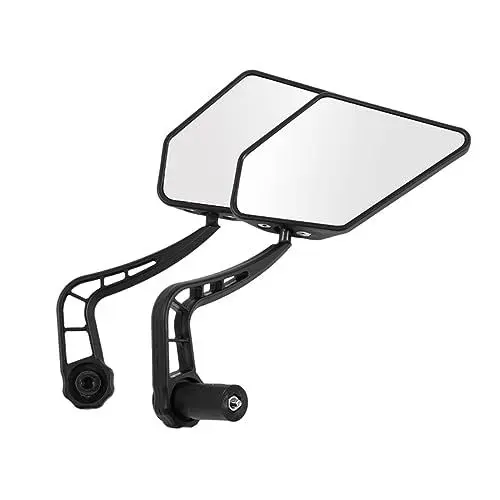 Produktbild: Yardwe 1 Paar Fahrradspiegel Fahrradrückspiegel Fahrradrückspiegel Stabiler Fahrradspiegel Fahrradrückspiegel Drehbarer Fahrradspiegel Großer Rahmen Fahrradspiegel Fahrradzubehör