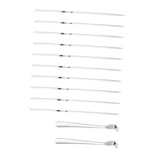 Produktbild: Yardwe Grillspieße & Gabeln Set 304 Edelstahl Grillwerkzeuge 21-teiliges Grillzubehör für Outdoor-camping & Restaurant