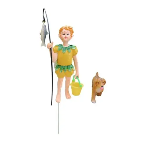 Produktbild: Yardwe 1 Satz Blumenfeen-mikrolandschaft Mini-hundemodelle Zarte Elfenstatue Gartendekoration Elfenskulptur Zarte Hundestatue Realistisches Hundemodell Heimelfen-Ornamente Elfenfigur Harz