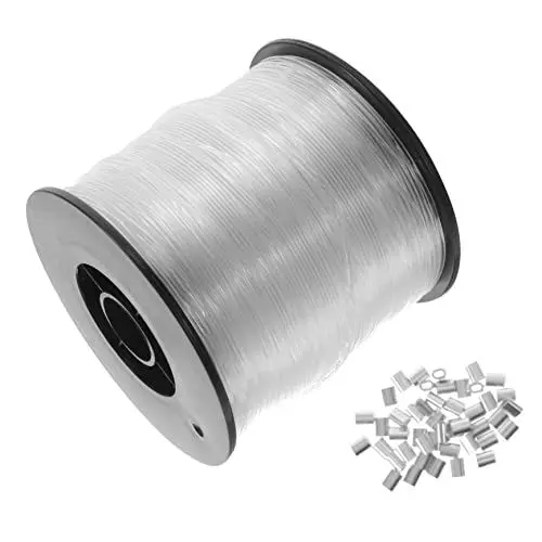 Produktbild: Yardwe Angelschnur 200m Nylon Angeldraht Set 60pcs Aluminium Crimphülsen Für