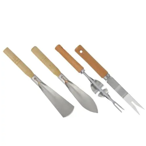 Produktbild: Yardwe 1 Satz Gartengeräte inoxlm edelstahlspachtel Multi Werkzeug Gardening holzstiel Gartenhandwerkzeuge Schaufel aus Metall Garten Werkzeug Gartenbau Schaufeln Rostfreier Stahl