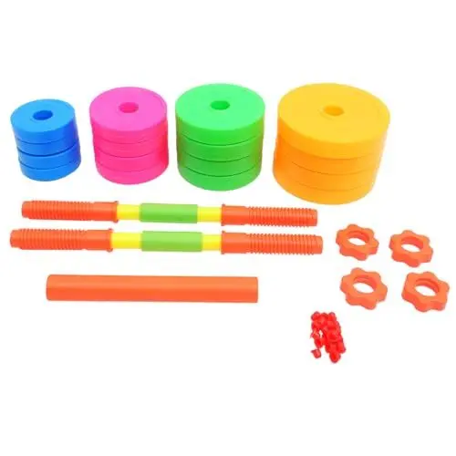 Produktbild: Yardwe 1 Satz Langhantelspielzeug Stellen Sie Sich Trainingsspielzeug Vor Kleine Hanteln Handhantel Aus Kunststoff Trainingshantel Für Kinder Grundschule Plastik Hantel-set Einstellbar