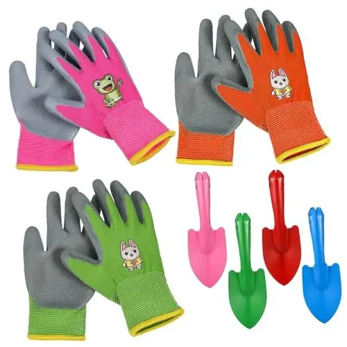 Produktbild: Yardwe 1 Set Kinderkelle Gartengerät Gartenarbeit Bodengrabwerkzeug Grabschaufeln Campinghandschuhe Gartenschaufeln Gartengeräte Gartenhandschuhe Minischaufeln Emulsion