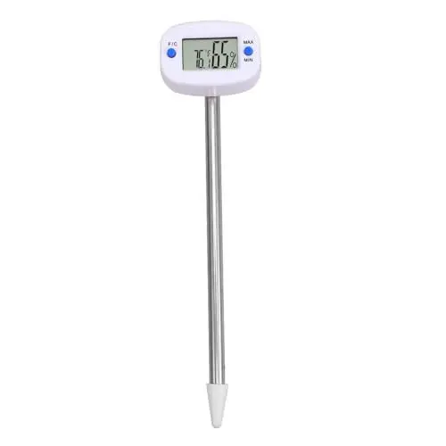 Produktbild: Yardwe 1stk Bodendetektor E-Werkzeug Bodensensor Gartenbodentester Bodenfeuchtigkeitssonde Boden Meter Boden Ph Bodensonde Bodentemperatursonde Rostfreier Stahl Kompost Weiß Ph-Meter