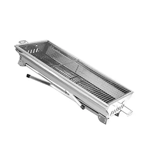 Produktbild: Yardwe 1stk Grillrost Aus Edelstahl Grill Im Freien Tragbarer Grill Campinggrill Tragbarer Holzkohlegrill Bbq-grills Grillkohle Holzkohlegrills Einstellen Draussen Rostfreier Stahl