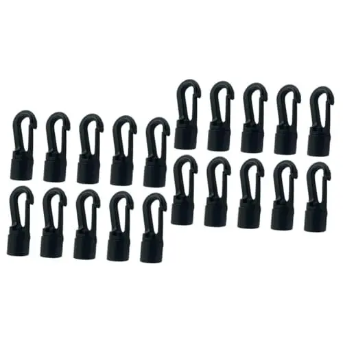 Produktbild: Yardwe 20 STK kunststoffhaken plastikhaken Withe Collar Sicherheitsverschluss gewebeband Clips auslösen Outdoor-Reisezelthaken draussen anschließen Sicherheitsschnalle Zubehör rotieren