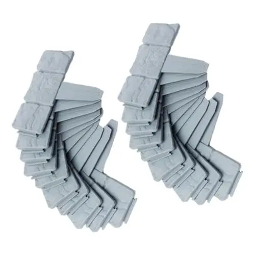 Produktbild: Yardwe 20-teiliges Set Gartenkantenpfähle Zaunplatte PVC-Zaun Kunstpflanze Gartenkriechen Dekorativer Gartenzaun Rand Faltbar