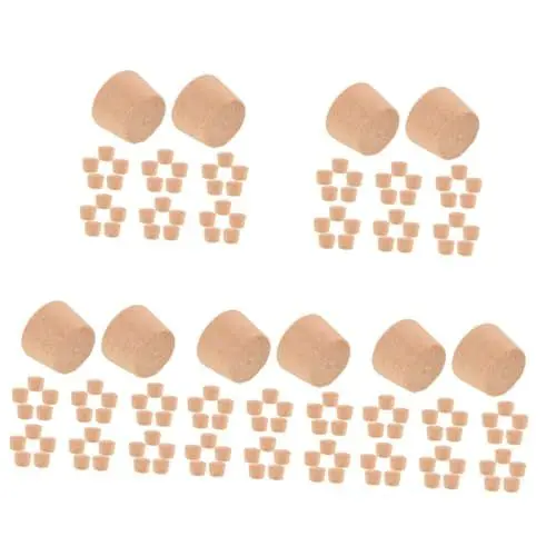 Produktbild: Yardwe 250 Stück Bienenstock Kork Lochstopfen Runde Lochstopfen Zimmermannsbienen Lochstopfen Kleine Holzstopfen Holzknopfstopfen Stopfen Für Möbellöcher Holzmöbel Knopfoberseite