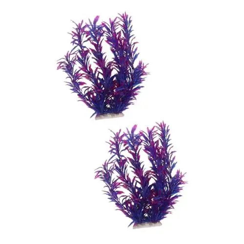 Produktbild: Yardwe 2stücke Künstliche Wasserpflanze Für Aquarien Lebensnahe Dekoration Kunststoff Für Süß Und Verbessert Und Versteckmöglichkeiten Für Fische Und Langlebig
