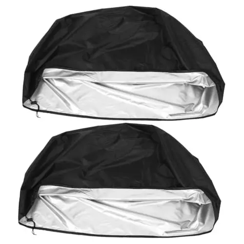 Produktbild: Yardwe 2St BBQ-Grill-Schutzhülle abdeckplane für grill abdeckhaube für grill Grillabdeckung für Campinggrill Leichte Grillabdeckung Grillhaube aus Oxford-Stoff Campinggrillabdeckung Black