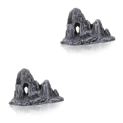 Produktbild: Yardwe 2St Mini-Steingarten Bonsai-Schmuck für den Innenbereich Sandkasten Harz Ornament Modelle Bonsai-Steingartenform zarter Steingartendekor Aquarium schmücken Felsen Statue Schimmel
