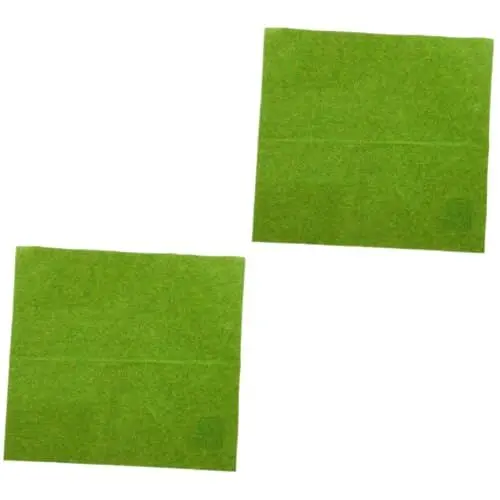 Produktbild: Yardwe 2St Modell Rasen Kunstrasenfliesen Kunstrasenmatte Baumodell Grastopf Garten puppenhaus Dekoration Kunstrasen mit Sandtisch Kunststoff-Rasenmatte Rasenmatte für Sandtisch Plastik