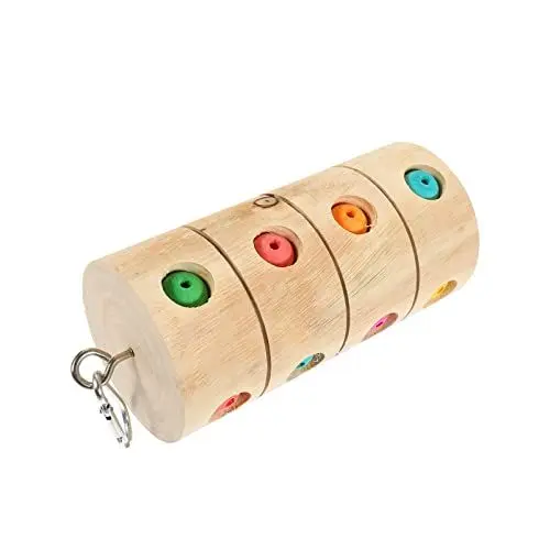 Produktbild: Yardwe 2 Stück Interaktives Vogelsitzstangen-ständerspielzeug Aus Holz Lernspiel Für Papageien Vogelspielzeug Papageiensäule Spielzeug Sicheres Kauspielzeug Für Haustiere