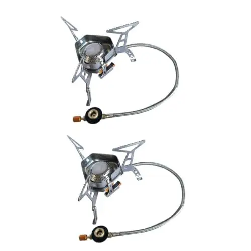 Produktbild: Yardwe 2St grillteller grillpfannen bbq pit Barbecue stove Outdoor stove Camping stove bbq barbecues Mini-Campingkocher Rucksackkocher Camping-Gaskocher faltbar Herd Picknickkocher