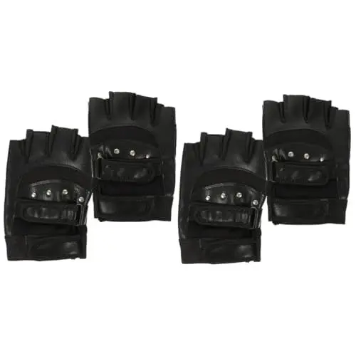 Produktbild: Yardwe 2paare rutschfeste Fitness-Handschuhe Für Herren Halb-Finger-trainingshandschuhe Mit Stoßdämpfung Atmungsaktiv Und Flexibel Für Gewichtheben Laufen Und Outdoor-Sportarten