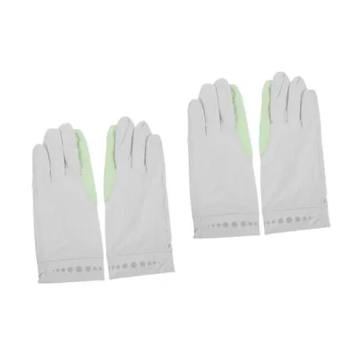 Produktbild: Yardwe 2 Paar Touchscreen-Sonnenschutzhandschuhe Fitness Handschuhe fitnesshandschuhe Sonnenschutzhandschuhe für Damen Bequeme Angelhandschuhe schützende Reithandschuhe Fahrradhandschuhe