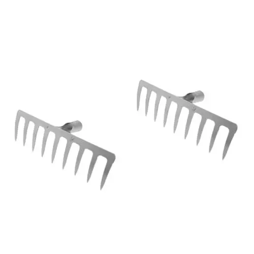 Produktbild: Yardwe 2 STK Rechen Gartenfräse auch Outdoor-Werkzeuge Multitools Gartengerät Garten landwirtschaftliches Werkzeug Gartenbedarf draussen Metall Strauch landwirtschaftliche Werkzeuge Eisen