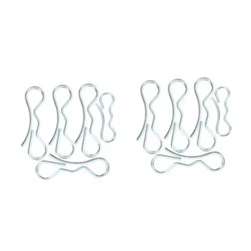 Produktbild: Yardwe 2 Sätze Deckklemmensatz Deck-Clip-Set Deckzubehör Mehrzweckklammern Rasenmäher-deckclip Deckbremsen-ersatzwürfel Fliege Splinte Galvanisiertes Eisen Silver 5 Stück * 2