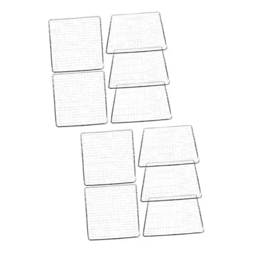 Produktbild: Yardwe 2 Sätze Einweg-Grill Grillfolie Grillmatte Grillplatte Grillunterlage Grillzubehör Grillrost Grillzange Campinggrill Grillgittermatte Grillplatz Rostfreier Stahl Silver 5 Stück * 2