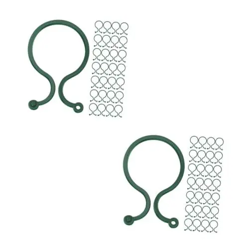 Produktbild: Yardwe 2 Sätze Gartenschnalle Pflanzenstützclips Stützclips Für Tomaten Tomatenrebenklemme Weinstiel-Clips Gartenclips Tomatenklammer Gartenklemme Gartenbedarf Plastik Green 100 Stück * 2