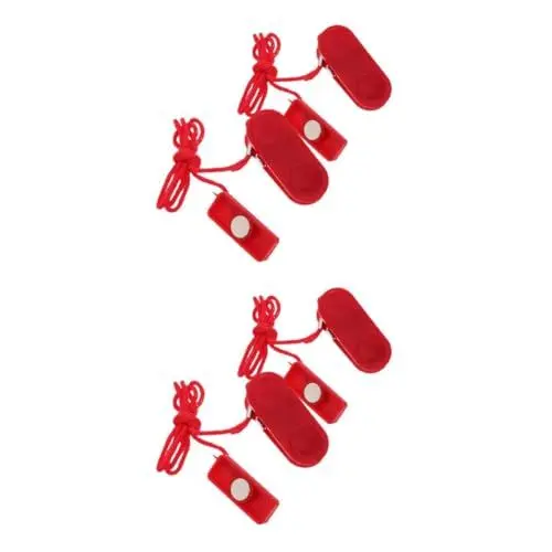 Produktbild: Yardwe 2 Sätze Laufbandzubehör Laufband-magnetschlüssel Universeller Sicherheitsschlüssel Für Laufbänder Schlüssel Für Die Laufbandbremse Laufbandbremsschlüssel Rot Abs 2 Stück * 2