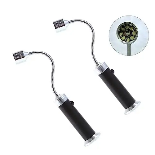 Produktbild: Yardwe 2stücke Flexible Led-taschenlampe Mit Leuchten Biegsame Taschenlampe Mit Magnetischem Stand Für Camping Bootfahren Angeln Und Notfälle Aus Aluminiumlegierung Handgehalten