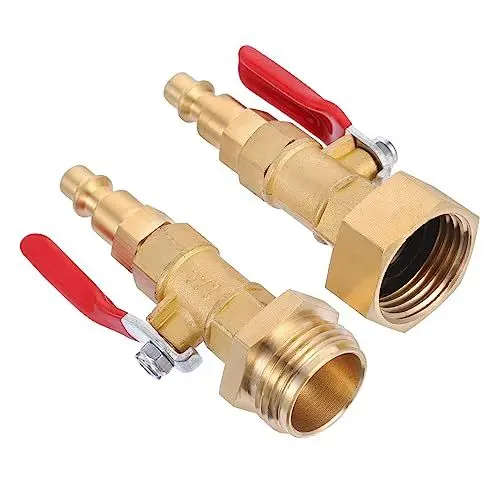 Produktbild: Yardwe 2 Stk Verbinder Wasserhahnbefestigung Sprinklerschlauch Ausblasadapter Winterfest Machen Winterschlauchadapter Wohnmobil-adapter Winterfest Machen Zubehör Für Ausblasadapter Kupfer