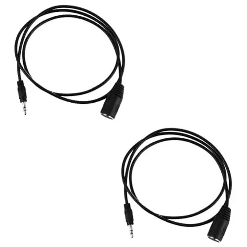 Produktbild: Yardwe 2 Stück Audio-adapterkabel Männlich Draht Digital Adapterkabel Für Videorecorder Midi-5-pin-adapter Din-buchse Auf 3,5-mm-steckerkabel Adapterkabel Für Dvd Audiokabel Pvc Black