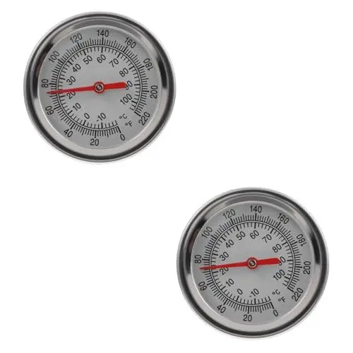 Produktbild: Yardwe 2 Stück Bodenthermometer Bodentemperatur Kompost Boden Kompost Temperaturfühler Gartenboden Lebensmittelthermometer Digitales Professionelles Messwerkzeug 304 Edelstahl