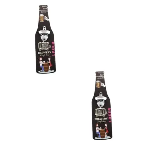 Produktbild: Yardwe 2 Stück Retro Flasche Zum Aufhängen An Der Wand Weingefäß Halloween Bierdeckel Entferner Bieröffner Wandhalterung Flaschenöffner Herren Wand Flaschenöffner