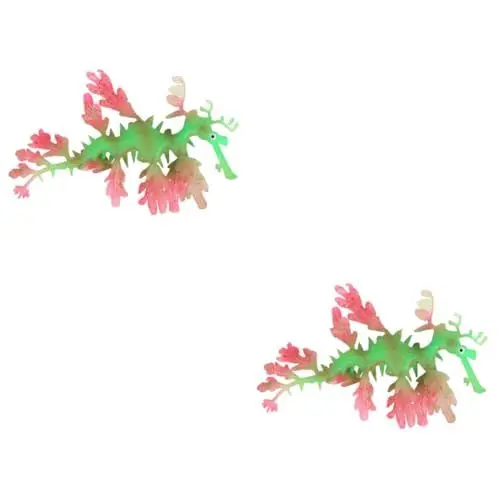 Produktbild: Yardwe 2 Stücke Aquarium Ornament Realistische Silikon Handwerk Aquarium Dekoration Simulation Meer Dargon Für Reptil Lebensraum