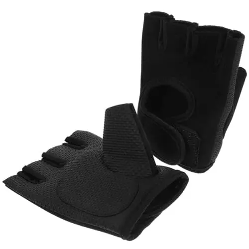 Produktbild: Yardwe 2st Fitness-Handschuhe Verschleißfeste Fahrradhandschuhe Tragbare Angelhandschuhe Bequeme Angelhandschuhe Trainingshandschuhe Reithandschuhe Gewichtheberhandschuhe Black Gummi