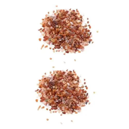 Produktbild: Yardwe 2stücke Polierte Dekorative Kieselsteine Für Aquarien Bunte Natursteine Rot Für Teich Terrarium Und Blumenarrangements Und Fischsicher