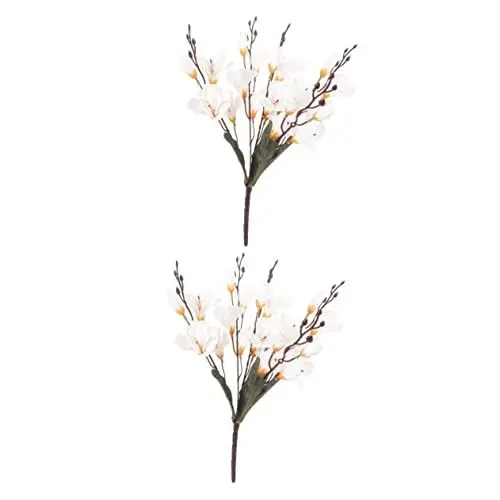 Produktbild: Yardwe 2st Künstliche Dekorative Hochzeitsstrauß Magnolie Weiße Seidenmagnolie Magnolien-Arrangement Für Vase Magnolienblütendekoration Stängel Magnolie Magnolienvase Drinnen Braut