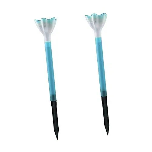 Produktbild: Yardwe 2st Rasen Licht Blaues Dekor In Bodenlandschaftslichtern Gartenlicht Solarbetriebene Lichter Im Freien Gartenblumenpfahl Solarweglicht Solarleuchten Grasrohr Draussen Scheinwerfer