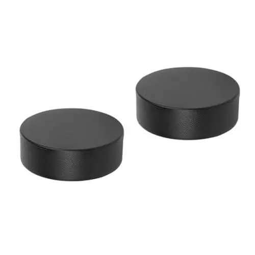Produktbild: Yardwe 2st Schaumstoff-Hockey-Puck Wandhalterung Für Hockeyschläger Hockeykinder Hockeybälle Hockeyball Straßenhockey-Puck Im Freien Hockey-tischspiel Leuchtender Hockey-Puck Pucks Black