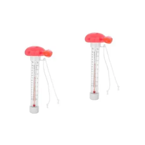 Produktbild: Yardwe 2st Schwimmendes Wasser Thermometer Teich Temperatur Messgerät Fischteich-thermometer Schwimmendes Poolthermometer, Gut Ablesbar Eisbadthermometer Spa-pool Karikatur Pvc