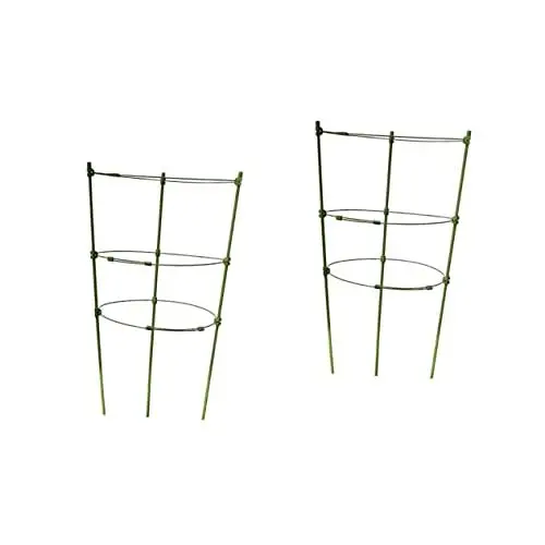 Produktbild: Yardwe 2st Tomatenkäfig Stütze Für Kletterpflanzen Reben Girlandenständer Pflanzen Im Freien Pflanzenspalier Für Kletterpflanzen Gitter Plastik Blumenstand