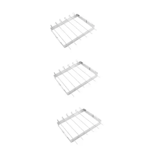 Produktbild: Yardwe 3St Grillrost aus Edelstahl tragbarer Grill Spieß-Sticks Fleischspieße Grill für Camping Grillständer edelstahlgrill transportabler grill Einfache Grillwerkzeuge Grillzubehör