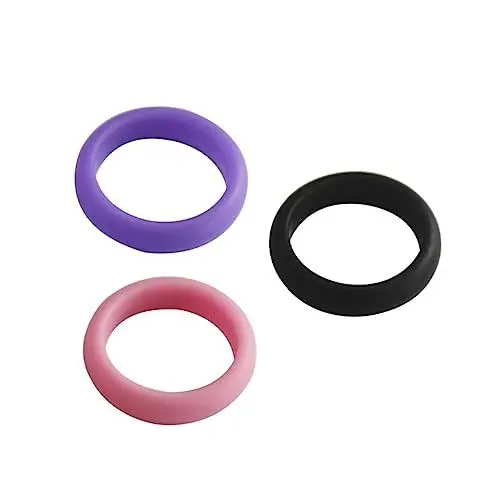 Produktbild: Yardwe 3-teiliger Schmuck für Damen Silikonringe für Sport Eheringe Größe 9 Flexible Übungsringe für Outdoor-aktivitäten