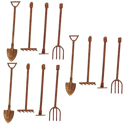 Produktbild: Yardwe 3 Sätze Beunruhigte Mini-Tools Sichere Spielzeug-gartengeräte Mini-Werkzeuge Für Mini-Garten Puppenhaus Bewertungen Puppenhaus-Werkzeuge Spielereien Kind Legierung Halloween