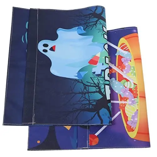 Produktbild: Yardwe 3 Sätze Halloween-gartenbanner Gartenfahne Fallen Ferienhaus Fahnen Süßes Oder Saures Gartenflagge Fröhliches Halloween-schild-flag Flagge Des Geistergartens Leinen 2 Stück * 3