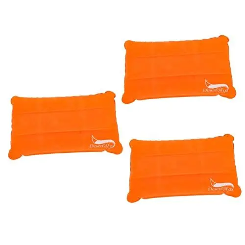 Produktbild: Yardwe 3 Stück Aufblasbares Campingkissen Tragbares Campingkissen Aufblasbares Nackenkissen Zartes Flugzeugkissen Tragbares Campingkissen Aufblasbares Rückenkissen Campingkissen