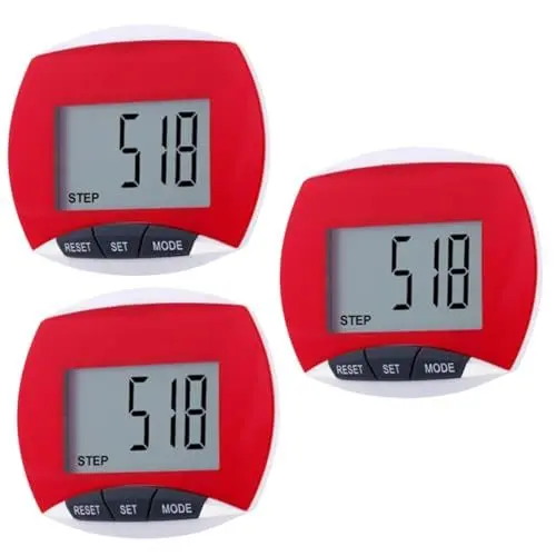 Produktbild: Yardwe 3 Teiliges Fitness Informationstool Multifunktionaler Schrittzähler Sportzubehör Laufschrittzähler Sportzubehör