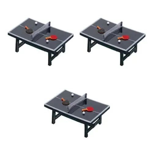Produktbild: Yardwe 3 Teiliges Set Tischtennis Modell Mini Puppenhaus Zubehör Heimdekorationsartikel Kinder Sportspielzeug Kinderspielzeug Kinderspielzeug Puppenhaus Mini Tennisschläger