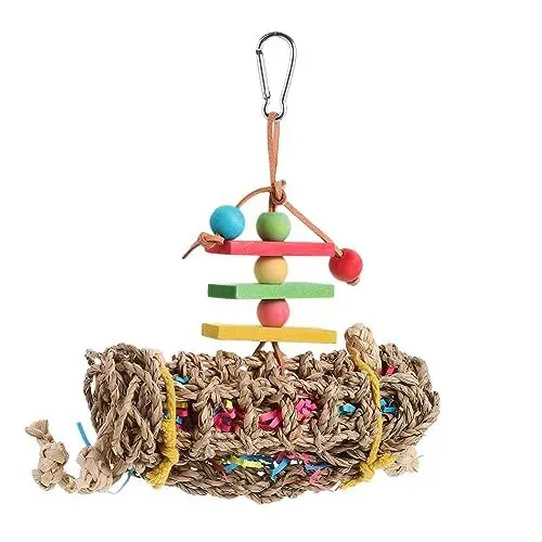 Produktbild: Yardwe 3st Papagei Kauspielzeug Beißspielzeug Vogel-schleifspielzeug Vogelspielzeug Chinchilla-Spielzeug Vögel Beißen Spielzeug Vogel-Rattan-Kugel Käfig Weingras Backenzahn Rindslederseil