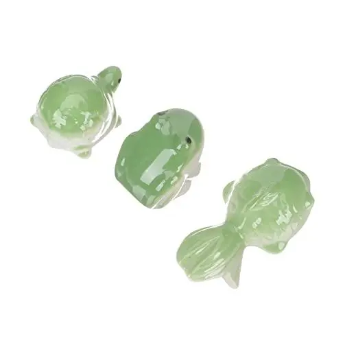 Produktbild: Yardwe 3st Schwimmkugel Aus Keramik Schwimmende Schildkröte Aus Keramik Spielzeug Für Schildkröten Schwimmender Frosch Aus Keramik Schwimmende Dekoration Fisch Aus Porzellan Kleiner Fisch